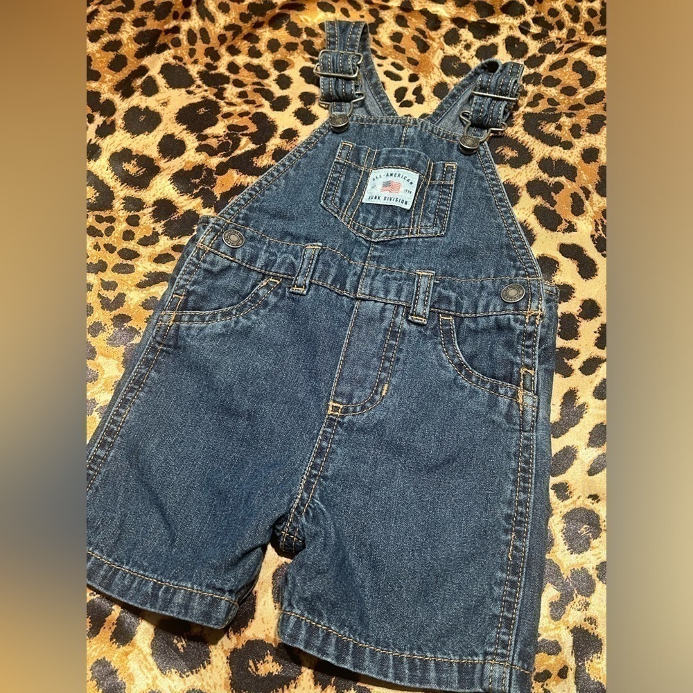 Carters All-American Hunk Division Denim Overalls - Picture 2 of 5